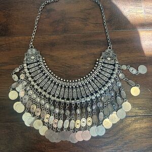 Afghanistan Silver Statement Necklace